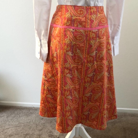 A.M.I. Paisly Skirt Size 10 - Picture 2 of 5